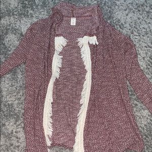 Oversized open cardigan